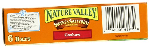 Image of Nature Valley Sweet and Salty Nut Granola Bars, Cashew, 6 Bars, 7.2 oz