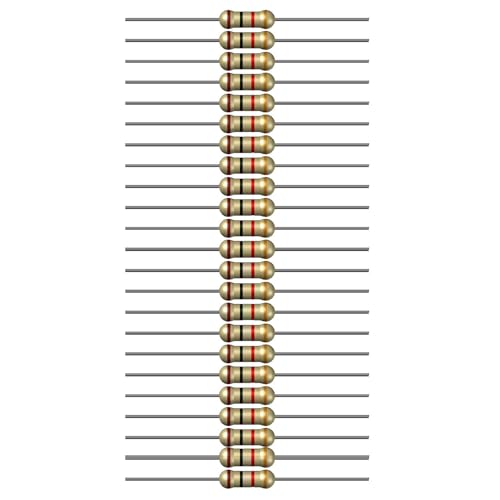 Image of 1k Ohm Resistor 1 /4W 5% Tolerance, Pack of 100 (1k Ohm)