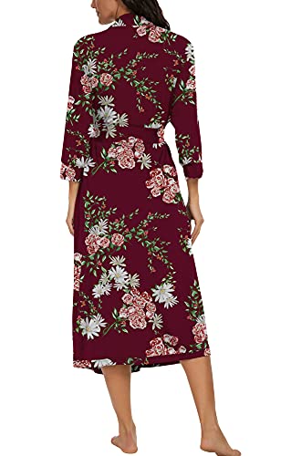 Image of VINTATRE Women Robes Long Knit Bathrobe Lightweight Soft Bath Robe with Pockets