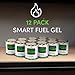 Smart Fuel Bioethanol Gel Fuel Cans – Clean-Burning Bio Ethanol Fireplace Fuel for Indoor & Outdoor Fire Pit, Fireplaces & Tabletop Fire Features – 3 Hour Burn Time - 12 Pack
