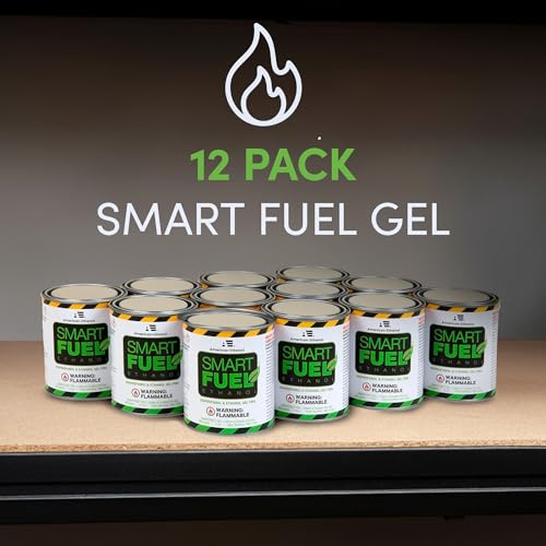 Smart Fuel Bioethanol Gel Fuel Cans – Clean-Burning Bio Ethanol Fireplace Fuel for Indoor & Outdoor Fire Pit, Fireplaces & Tabletop Fire Features – 3 Hour Burn Time - 12 Pack - Image 2