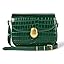 Dark Green Faux Crocodile