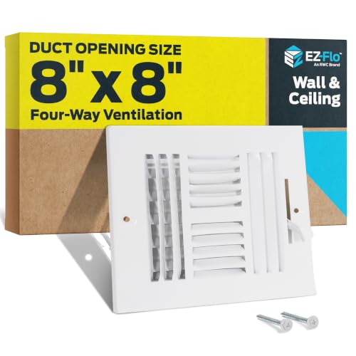 EZ-FLO 8 x 8 Inch (Duct Opening) Air Vent Cover...