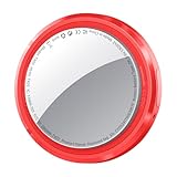 Smart Air Tracker Tag 1 Pack, Buscador de Objetos Bluetooth Funciona con Buscar Apple (sólo iOS), Localizador Bluetooth, Rastreador para Llaves, Cartera, Equipaje, Mochila, Batería Reemplazable, Rojo