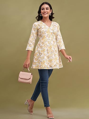 Image of feranoid Women Cotton Angrakha Kurti