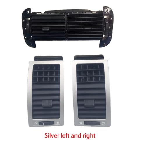 Aérateurs de tableau de bord VW Polo 2002-2010 grille ventilation silver 3pcs - 2