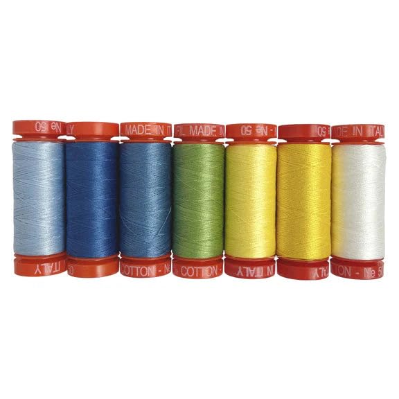 Fil broderie main coton 50W Sunny Skies Jill Finley pour couture décorative