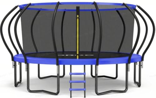 Image of 1200LBS Weight Capacity Kids Trampoline 16 15 14 12 10 8FT Outdoor Yard Trampolines for Kids Adults, Heavy-Duty Galvanized Steel Frame Recreational Trampoline