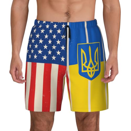 Traje de baño para hombre USA y Ukraine cómodo para evitar humedad bañador playa casual