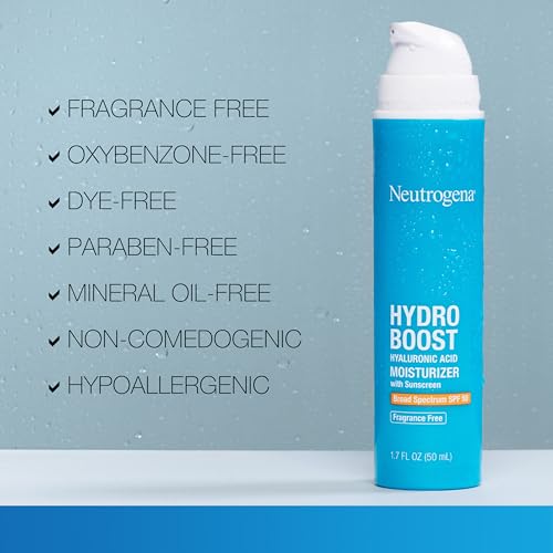 Neutrogena 00086800102519 Hydro Boost Hyaluronic Acid Facial Moisturizer With Broad Spectrum Spf 50 Sunscreen, Daily Water Gel Face Moisturizer To Hydrate & Soothe Dry Skin, Fragrance-Free thumb #5