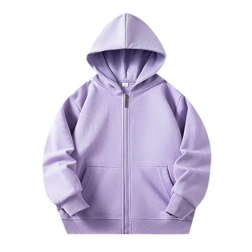 Sweat à capuche zippé pour bébé et enfant unisexe en coton doux