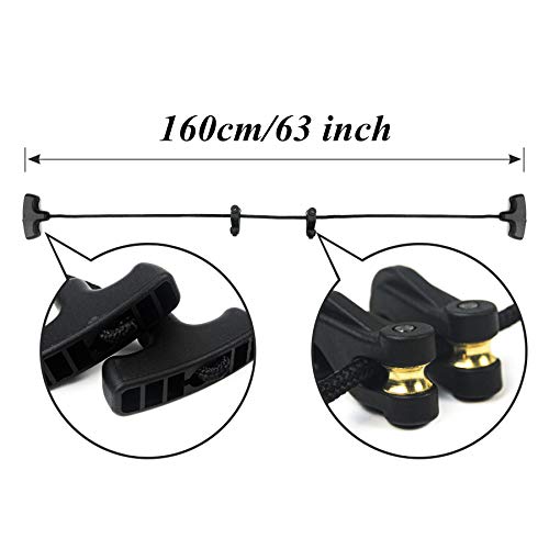 Guguluza Crossbow Cocking Device With Double Handle Crossbows Rope 1.6M/63 Inch Cocker Aid Cocking String Tool Black #TOP1