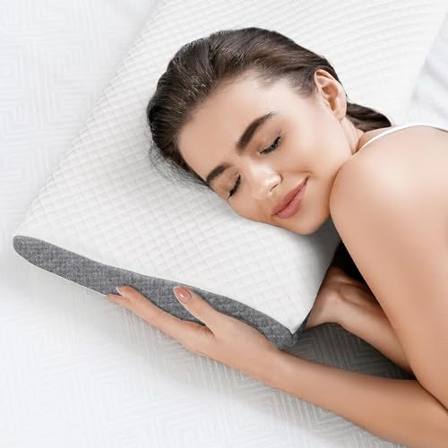 Image of TEKCOOL Cervical Memory Foam Pillow for Neck Support | 2-Year Manufacturing Warranty | Orthopedic Contour Pillow for Cervical Spine Alignment & Shoulder Support | Made in India