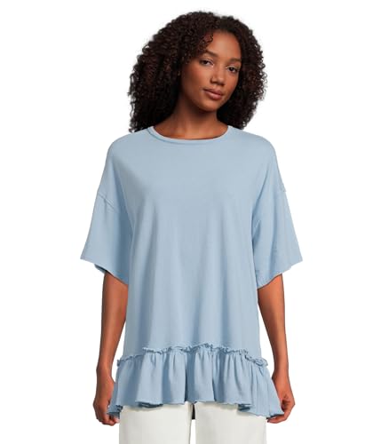 Free People, Womens, Why Yes Tee, Milky Blue, Small