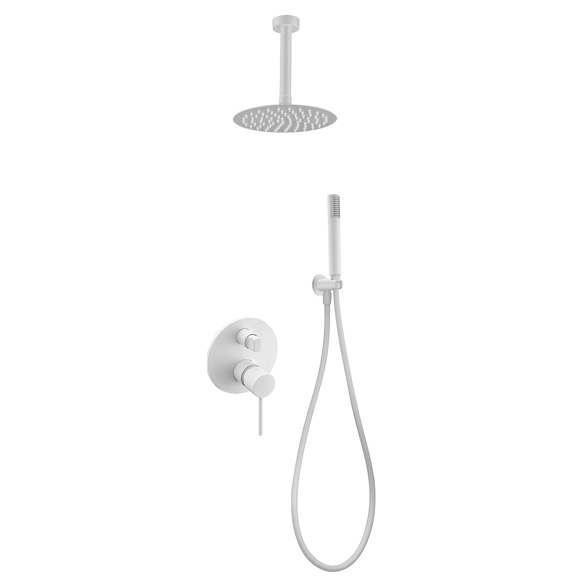 IMEX GPTS045/BL THALOS STICK Conjunto de Ducha Empotrado Monomando Blanco Mate