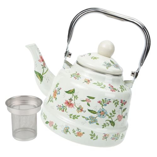 LIGIGWASH ?瓷厚手ティーケトル 古鐘壺 キャンプ用ストーブ対応 紅茶 コーヒー兼用 軽量持ち運び簡単 家用おしゃれ茶やかん