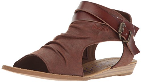 Blowfish Malibu Women's Balla Wedge Sandal, Whiskey Draped Microfiber, 8.5 Medium US