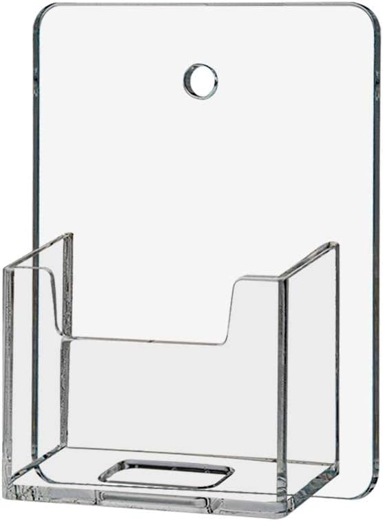 Marketing Holders 6 Pack Business Card Holder Wall Mount for 2" x 3.5" Vertical Appointment Cards Hanging Hardware Included Use for Nail Salons Spas and Resorts Clear Acrylic
