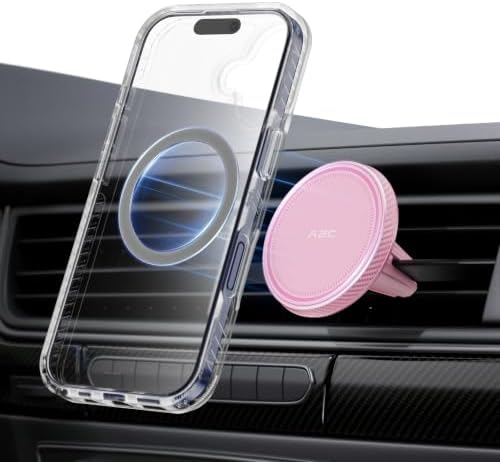 A2C Handyhalterung Auto Lüftung für Magsafe [17*N54 Magnet & Ultra-Stabiler] Universal Autohalterung Magnetische Handyhalterung für Lüftungsgitter Kfz Handyhalter für iPhone, Samsu