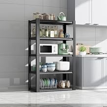 63H Garage Shelving Heavy Duty, 2800LBS Storage Shelves, 5-Tier Adjustable Metal Shelve Storage Shelf Rack, Industrial Shelving Unit for Garage, Warehouse, Basement 32" W x 15.7" D x 63" H