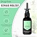 Sinus Relief Spray w/Colloidal Silver - Natural Allergy Symptom Relief - Infection - Relieve Congestion - Thin Mucus - Nasal Decongestant - Rinse & Clear Sinuses - Only 2 Ingredients - 2oz