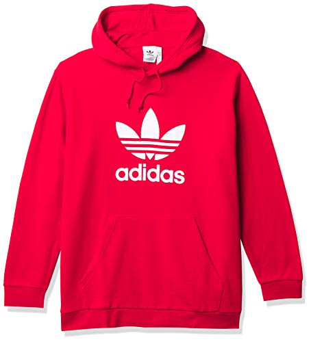 adidas Originals mens Trefoil Hoodie Scarlet Large
