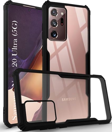 Image of Jkobi Back Case Cover for Samsung Galaxy Note 20 Ultra 5G (Shockproof with Polycarbonate Clear Panel | Professional Black)