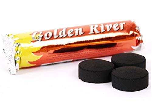 Rouleau de 10 Charbons Golden River (Chicha/Encens/Narguilé)