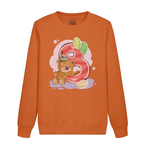 Sweatshirt enfant 8 ans avec illustration ourson mignon pour anniversaire