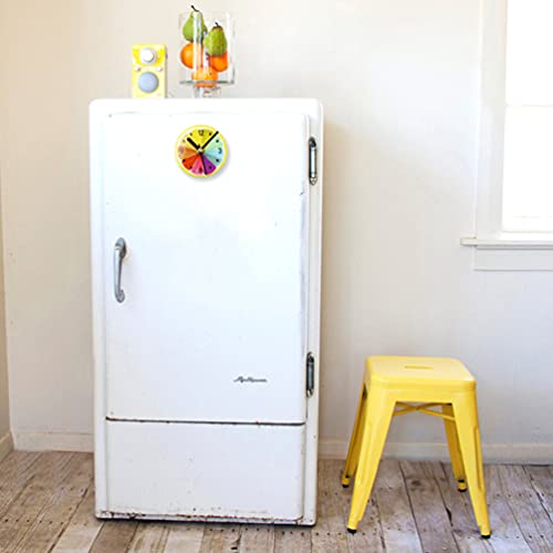Winomo Home Decor Office Stickers Fruit Home Refrigerator Clock, Refrigerator Wall Clock, Silent Non Ticking Decorative Clocks For Home Office Decor Kids Cubby Storage Organizer Office Decor #TOP2