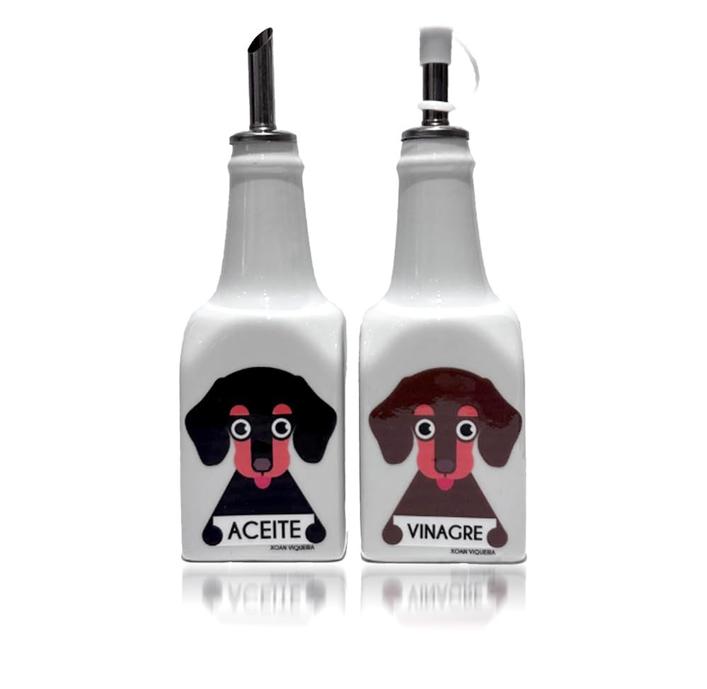 XOAN VIQUEIRA Aceitera vinagrera Teckel, artículos del hogar mascota (Aceitera y vinagrera)