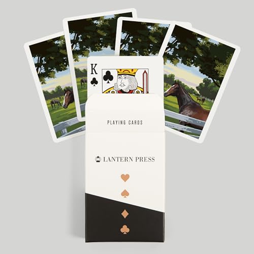 Baraja Horse Pasture, 52 cartas, tamaño póker miniatura 6