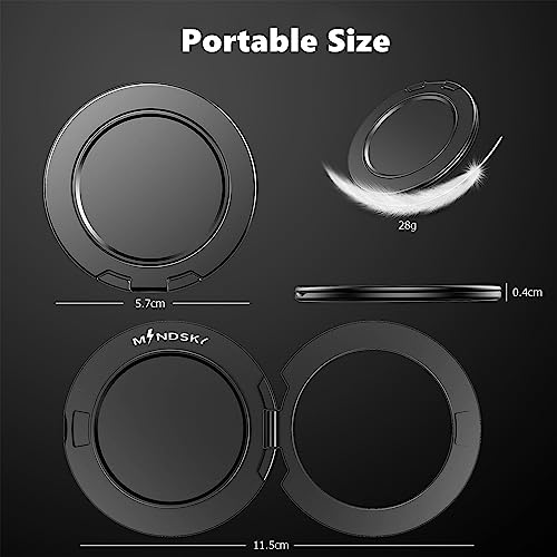 Image of MINDSKY Dual-Sided Magnetic Phone Ring Holder Cell Phone Grip Stand Compatible with Magsafe Cases iPhone 12 13 14 15 Series (Dual Magnet)