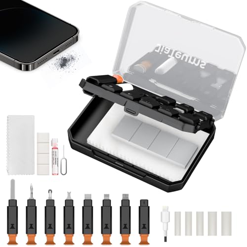JiaTeums Phone Cleaning Kit, Multi Cleaner Repair Tool for Charging Port and Charging Cable, Phone Port and Cable, Speaker and Electronic Devices