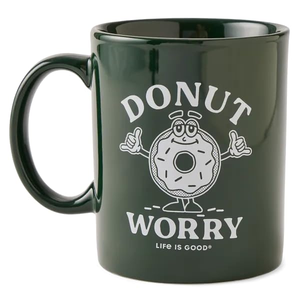 Taza Life is Good Donut Worry Jake's 16 oz Verde miniatura 1
