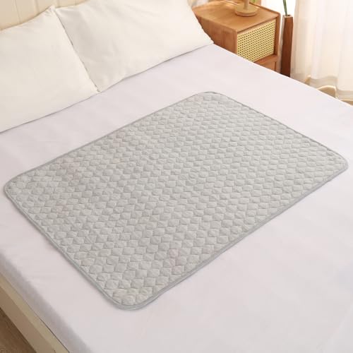 Image of BlueSnail Washable Underpads,Waterproof,Soft, Portable and Reusable Incontinence Pads for Toddler,Adults,Elderly and Pets (31" x 40" Pack of 2)(Gray)