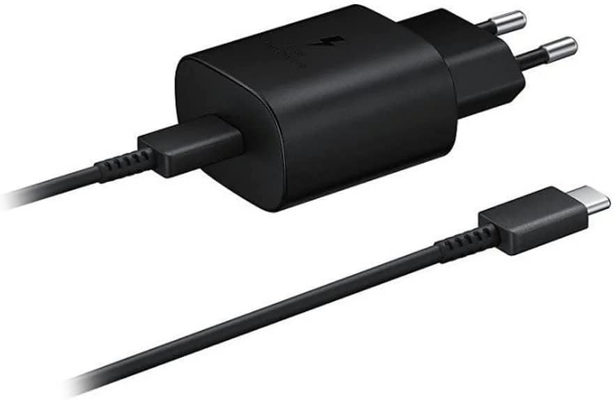 EP-TA800XBEGWW Charger, USB Type A (25W), Fast Charging Technology, Black - Type C Cable Included