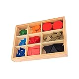 ibasenice Montessori Básico de Madera Bloques de Construcción de Madera...