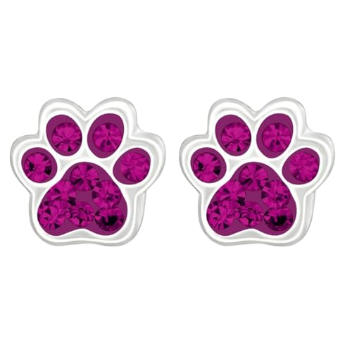 Boucles d'oreilles pattes en argent sterling 925 et cristal brillant