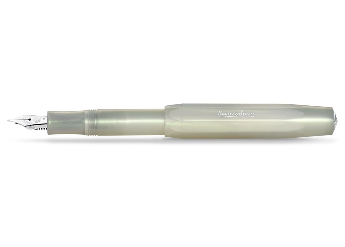 Kaweco LUNAR SPORT Fountain Pen Light Green I Premium Reservoir Pen with Steel Nib for Ink Cartridges 13 cm I Nib: EF (Extra Fine)
