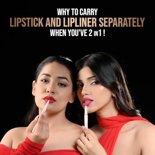 Image of Glam21 Two To Tango Lip Liner + Lipstick Duo |Non-Transfer |16hrs Long Stay | Creamy Matte Finish| Super-glide formula | Non-drying |For Sensational lip look, Vivid Maroon-06