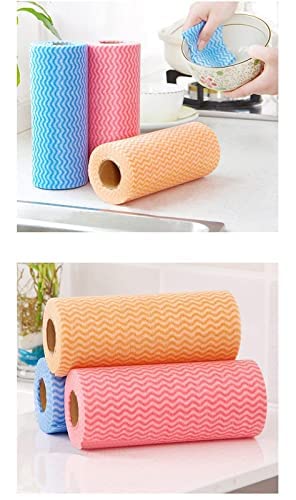 STARDOM MART Washable and Reusable- 2 Ply Kitchen Printed Tissue/Towel Paper Roll - Washable and Reusable- 1 Roll (80 Pulls Per Roll)- Random Colour 1