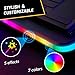 KLIM Ultimate - RGB Laptop Cooling Pad with LED Rim - New - Gaming Laptop Cooler - USB Powered Fan - Very Stable and Silent Laptop Stand - Compatible up to 17
