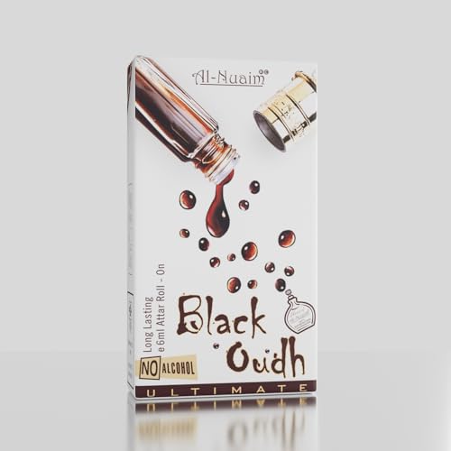 عطر بلاك عود بدون كحول للرجال من النعيم - عبوة من قطعتين (6 مل لكل منهما) | عطر رائع ويدوم طويلا