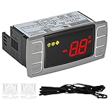 XR02CX-4N1F1 Digital Refrigerator Temperature Controller, Dixell Digital Thermostat Controller Monitor for Fridges Refrigerators Freezers Heating Appliances, 2X NTC Probes, 120V 50-60H