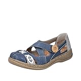  Rieker 46004, Zapatos Tipo Ballet Mujer, Blau, 42 EU