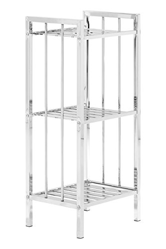 Premier Housewares 3 Tier Shelf Unit, Silver, 73 x 33 x 26 cm