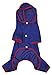 Petitebella Puppy Clothes Dog Dress It's Raining Love Novelty Raincoat (X-Large, Blue)