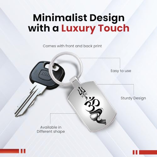 Image of Stylish Metal Keychains with Permanent Glossy Print - Inspirational Quotes & Spiritual Designs - Perfect Key chains for loved ones, Personal Use, Gifts & Return Gifts