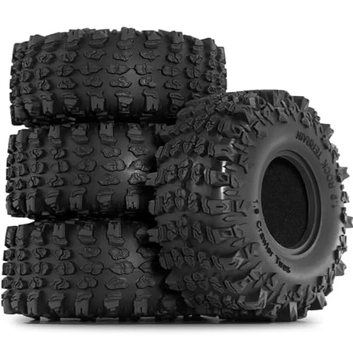 Pneus boue 1.9 pour RC crawler TRX4 et SCX10 II lot de 4 pièces en caoutchouc